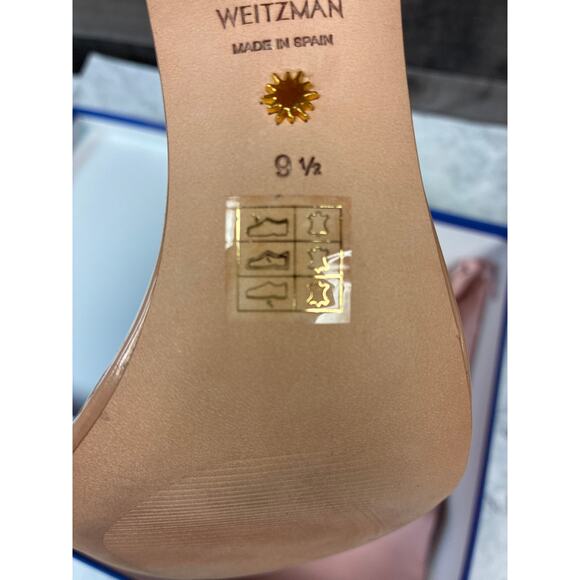 Stuart Weitzman Women's 9.5M Nudistsong Adobe Patent Leather Heel Sandals LB4-17 - Picture 6 of 6